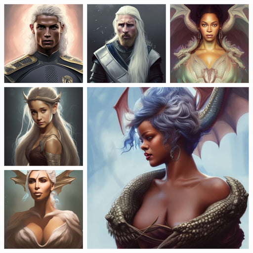 Celebrity ai art framed posters
